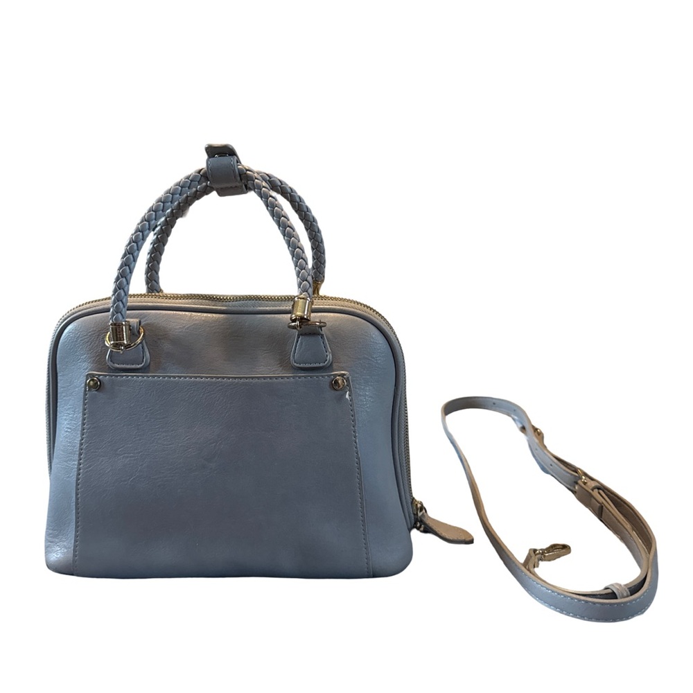 Madison West Structured Crossbody Handbag – Grey Taupe ish
